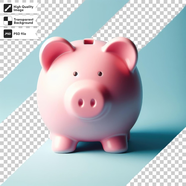 PSD piggy bank on transparent background