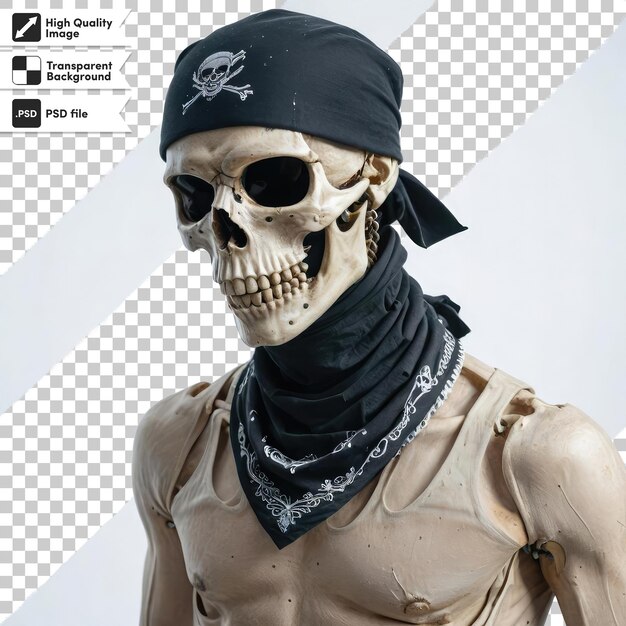 PSD psd pirate skull and crossbones on transparent background with editable mask layer