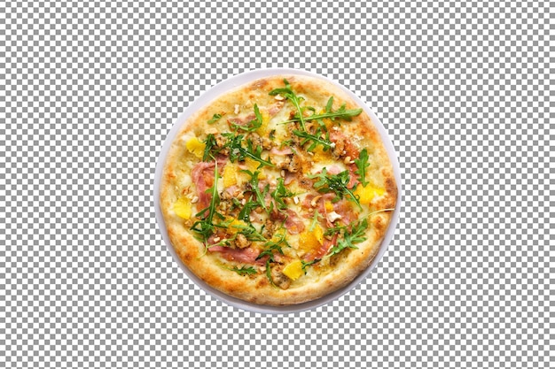 PSD Pizza chicken pizza on isolated and transparent background