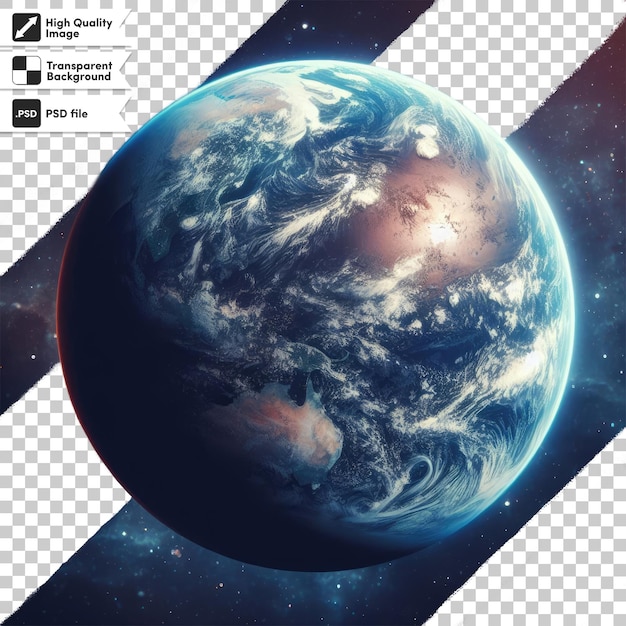 PSD planet on transparent background