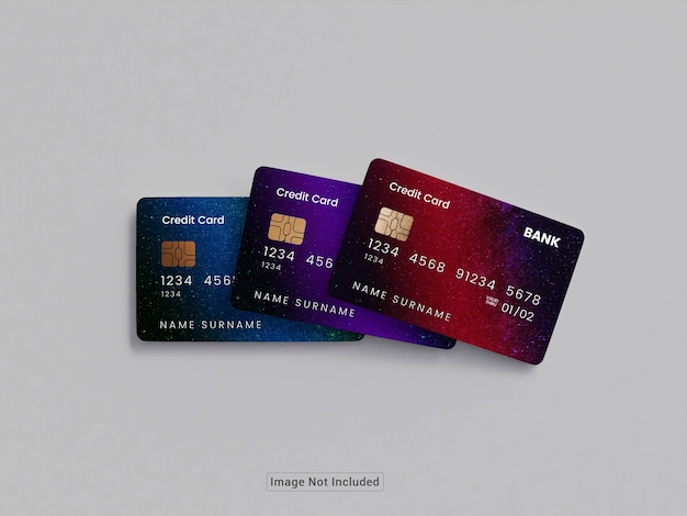 PSD plastic credit card mockup