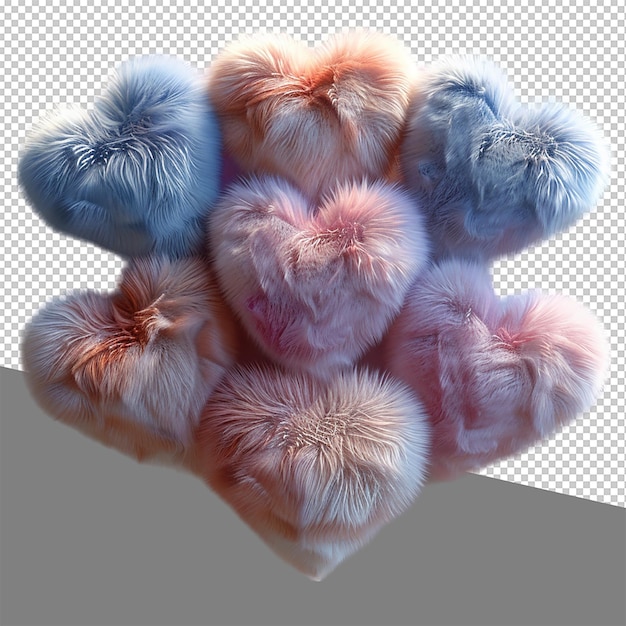 PSD psd png of a 3d heart on transparent background