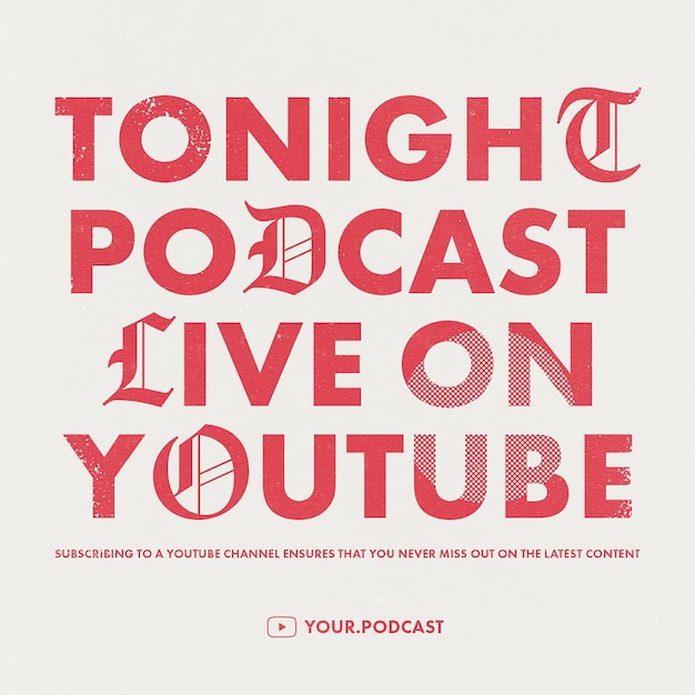 PSD psd podcasting typography poster design concept for social media instagram post