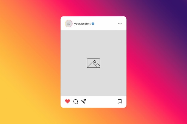 PSD psd pop up instagram feeds ui post mockup template design