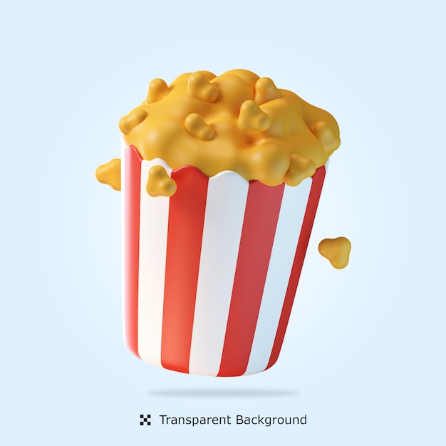 PSD popcorn 3d icon