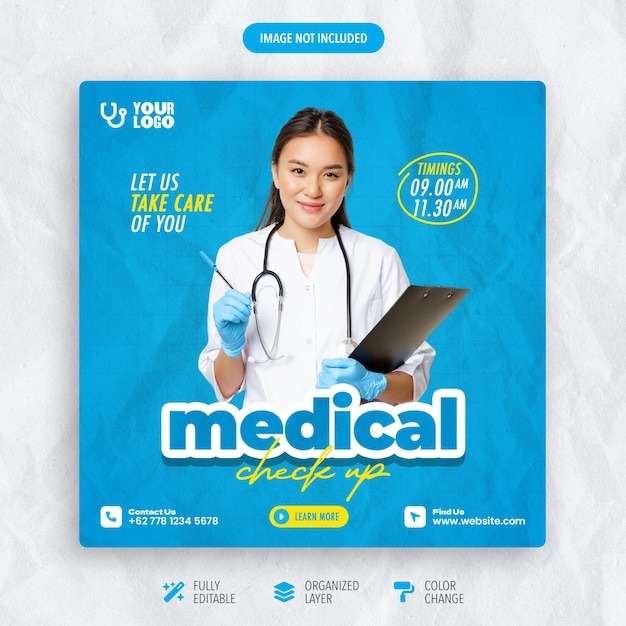 PSD A poster for a medical checkup social media post