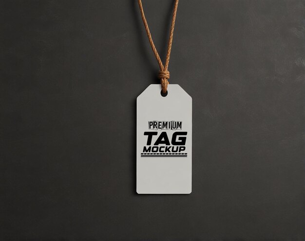 PSD premium quality clothing label tag mockup