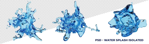 PSD psd premium water splashes isolated on the alpha layer