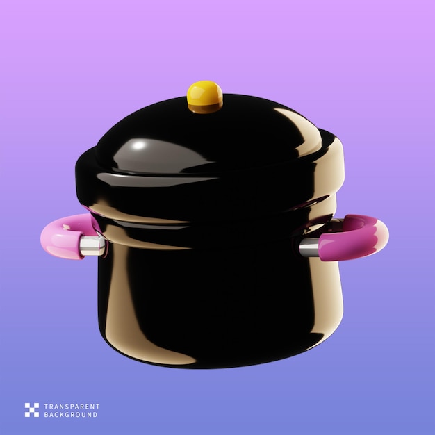 PSD psd pressure cooker 3d illustration