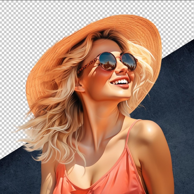 PSD psd pretty woman on transparent background