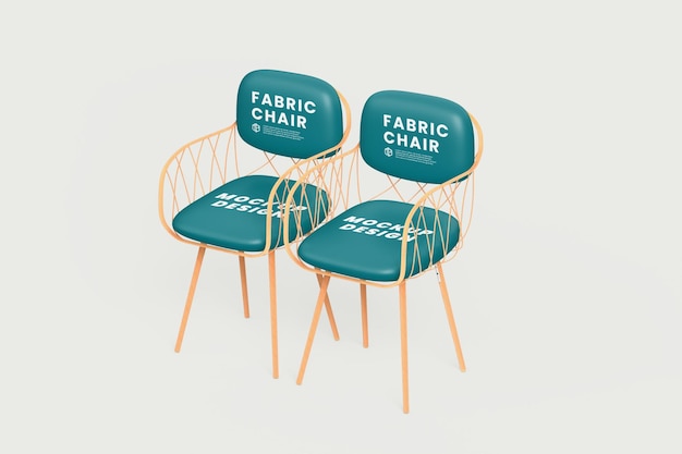 PSD promotional chair covers mockup perspective