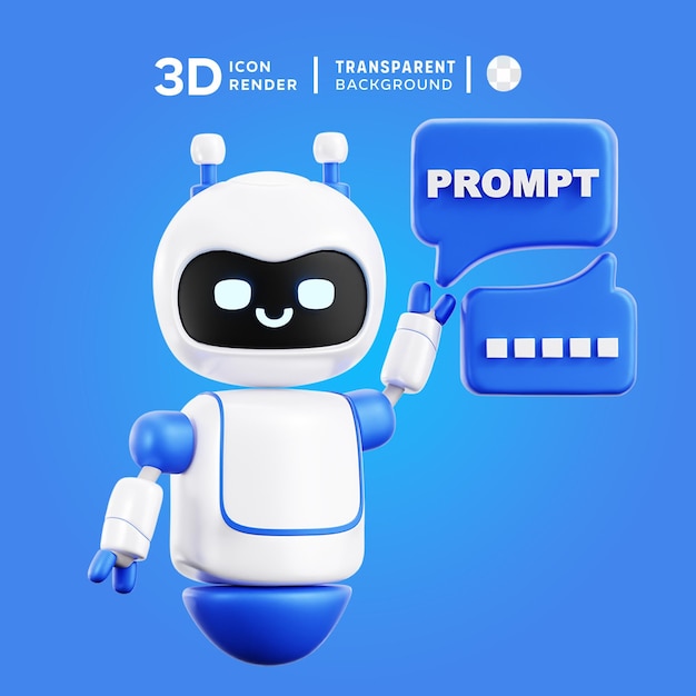 PSD prompt 3D illustrartion