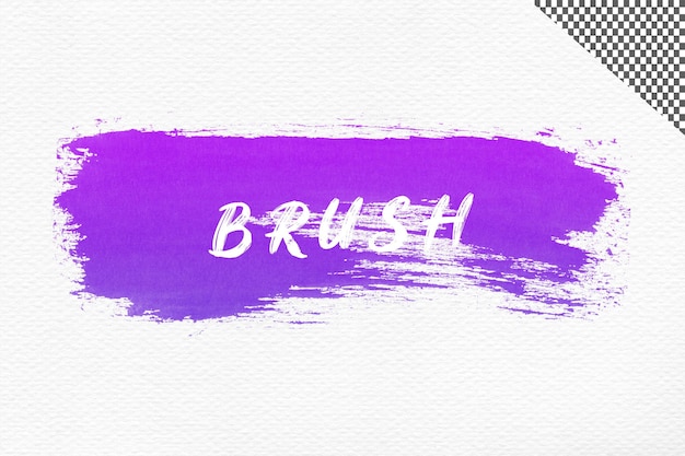 PSD Purple brush stock on transparent background