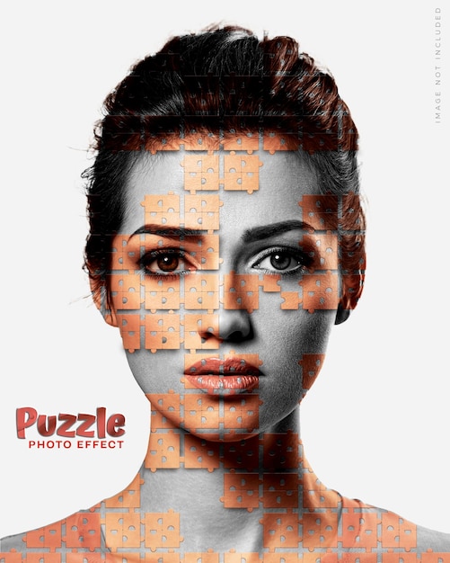 PSD Puzzle cutout photo effect