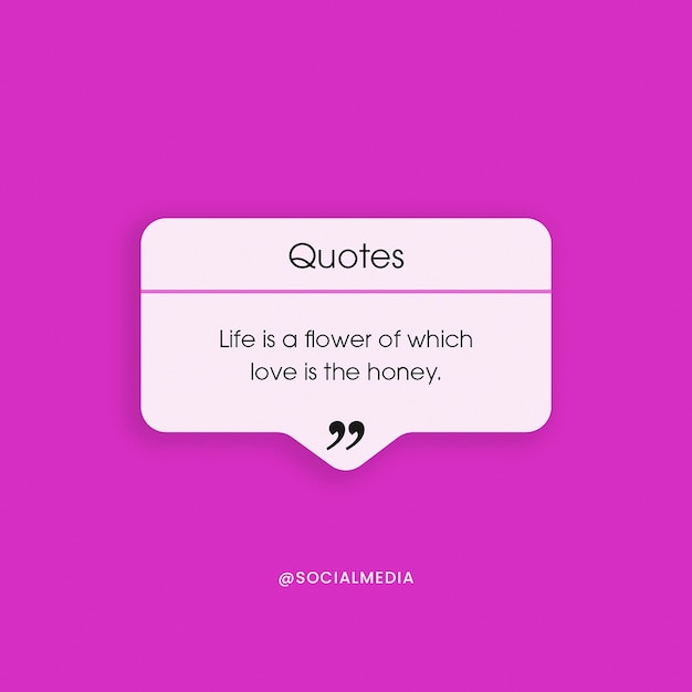 PSD Qoutes on purple background instagram post template