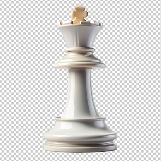 PSD of a queen white on transparent background