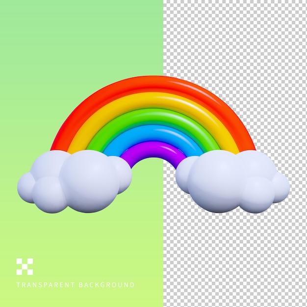 PSD Rainbow 3D illustration