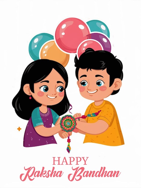 PSD Raksha Bandhan poster with editable text