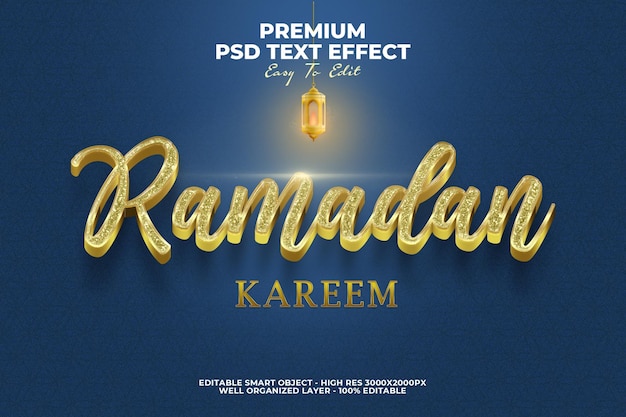 PSD Ramadan kareem text effect