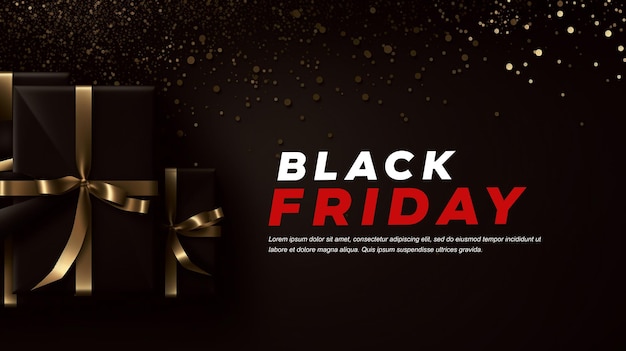 PSD realistic black friday sale Background