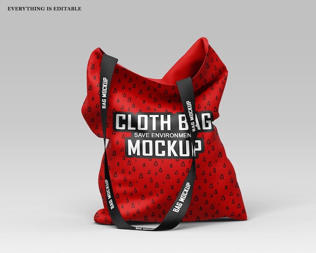 PSD Realistic Cloth Bag Mockup