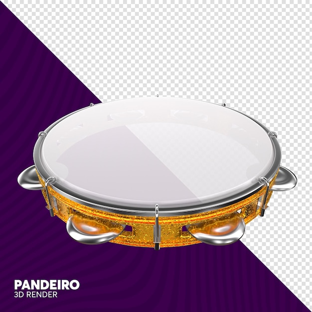 PSD realistic tambourine supported on base