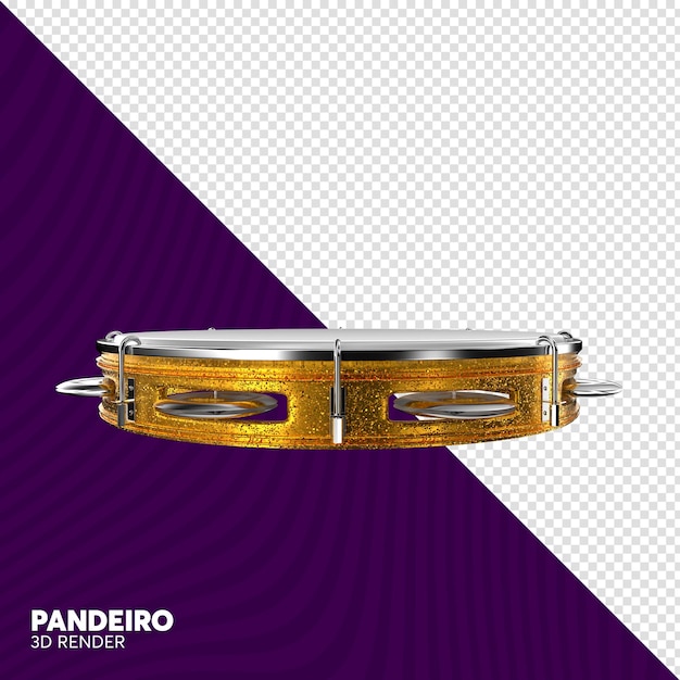 PSD realistic tambourine supported on base