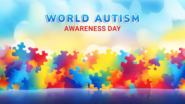 PSD realistic world autism awareness day background