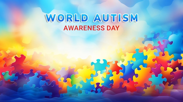 PSD realistic world autism awareness day background