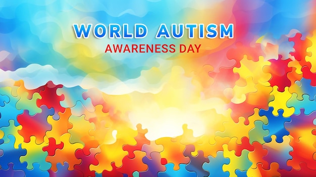 PSD realistic world autism awareness day background