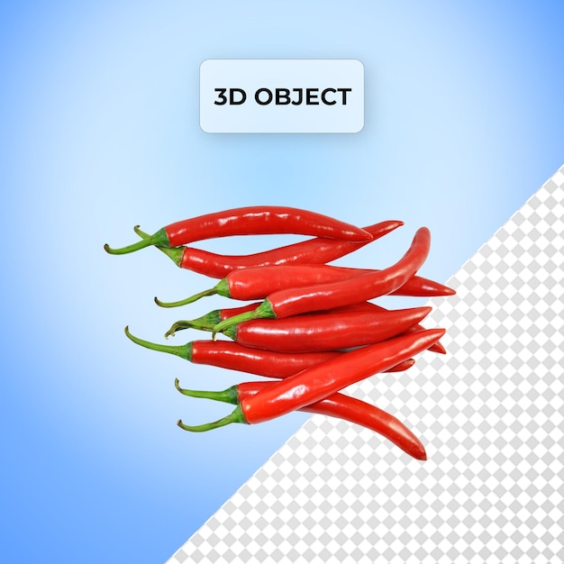 PSD Red chili PNG Transparent Background