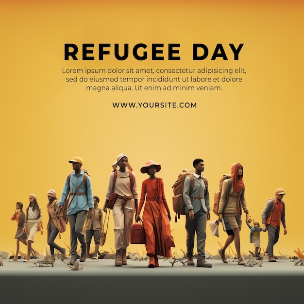 PSD refugee day poster