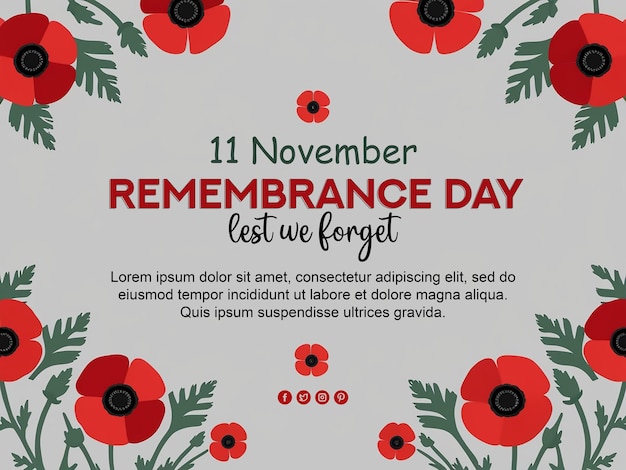 PSD psd remembrance day background 11th november