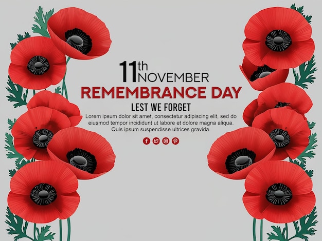 PSD psd remembrance day background 11th november