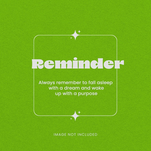 PSD Reminder Notification Pop Up Template Design for Social Media and Instagram Post