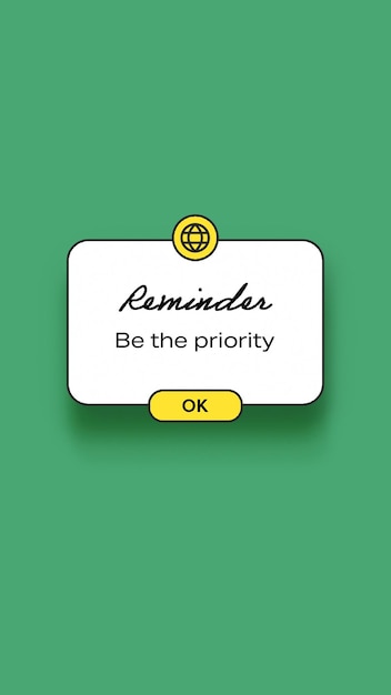 PSD psd reminder template design for social media and instagram post