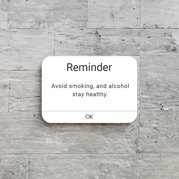 PSD Reminder with wall brick background instagram post template