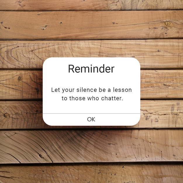 PSD Reminder with wooden background instagram post template