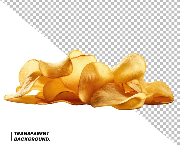 PSD Ridged potato chips isolated