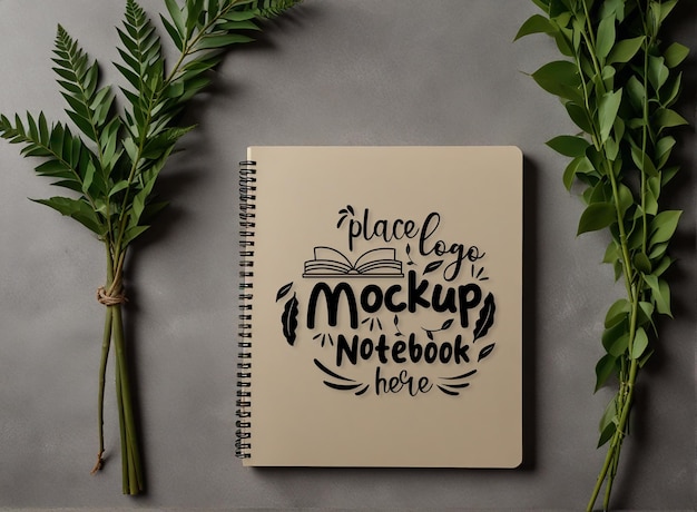 PSD psd ringed notebook mockup template for logo