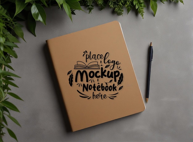 PSD Ringed Notebook Mockup Template for logo