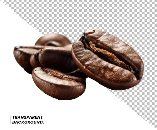 PSD roasted coffee beans isolated