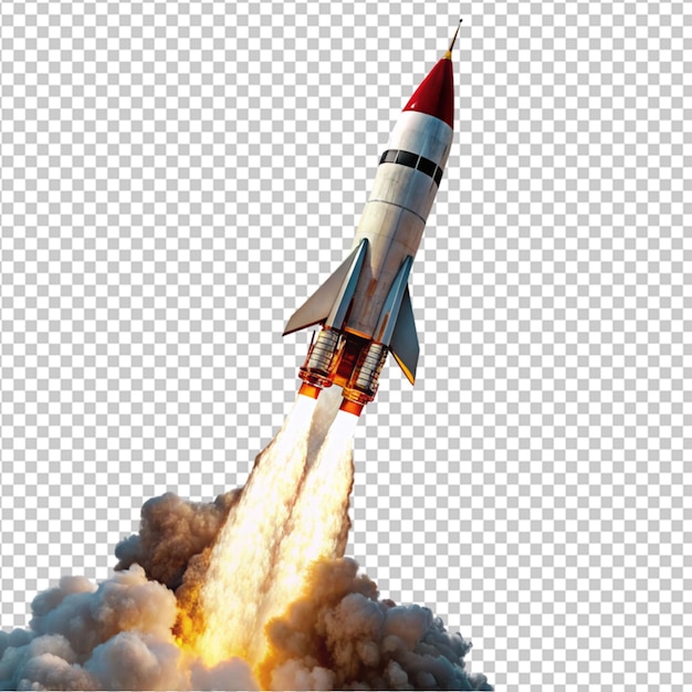 PSD of rocket on transparent background