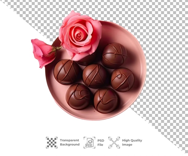 PSD Rose choco isolated on transparent background