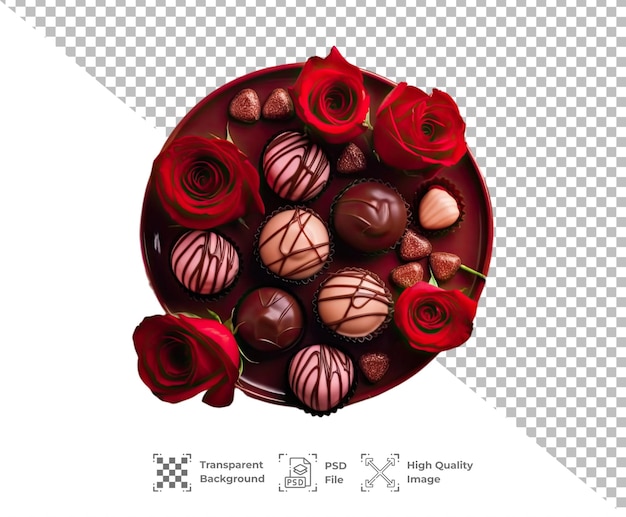 PSD Rose choco isolated on transparent background