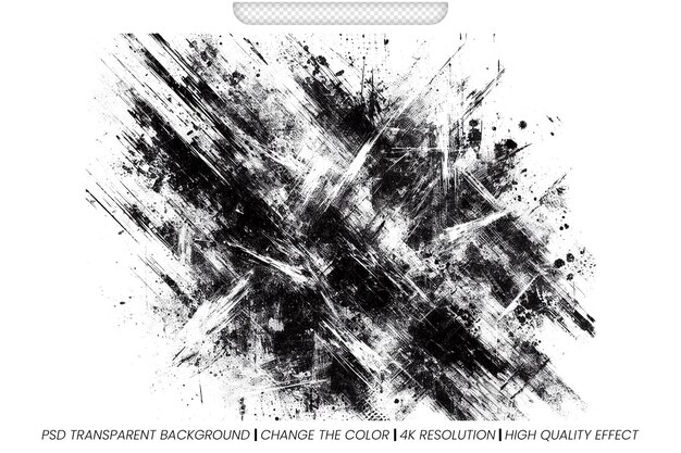 PSD psd rough black and white texture distressed overlay texture effect isolated transparent background