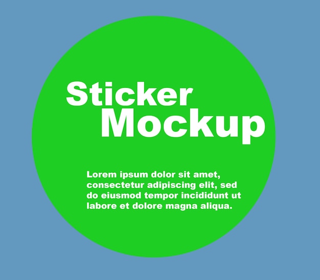 PSD Round Sticker For Mockup