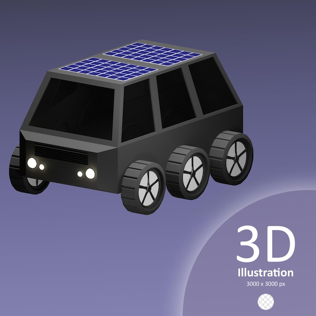 PSD rover car icon isolated 3d render illustration