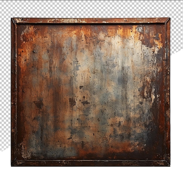 PSD psd rust metal on transparent background