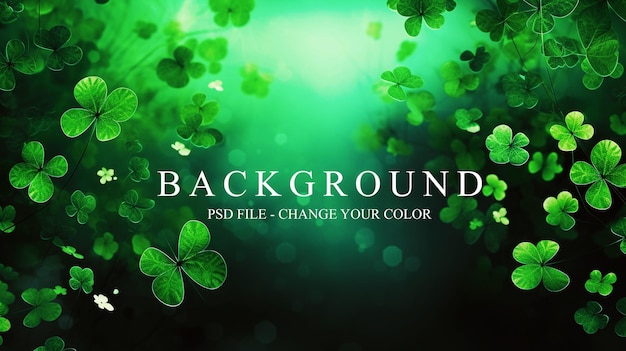 PSD Saint Patricks Day green background